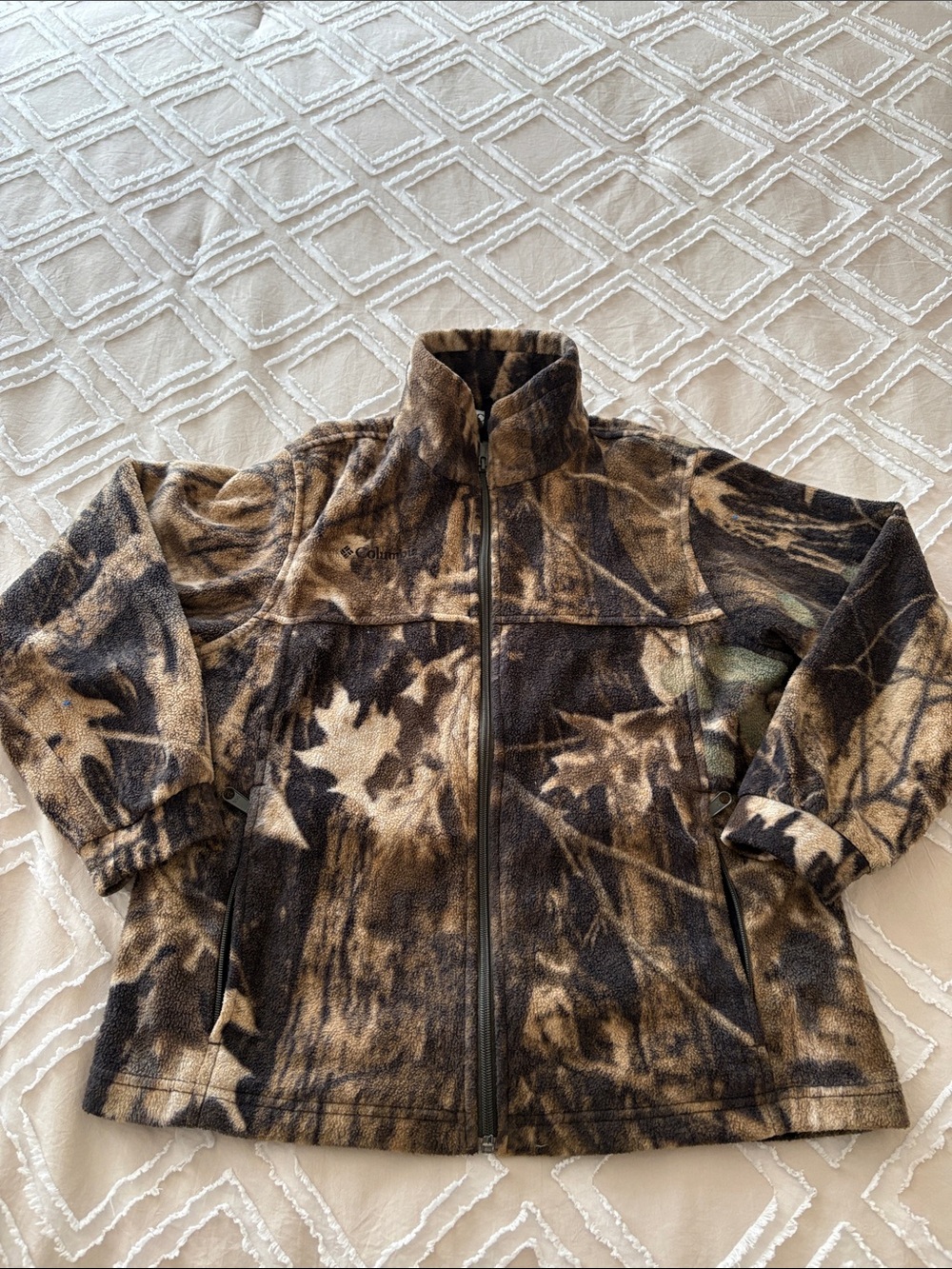 Columbia Camouflage Fleece Jacket - Brown/Black/Olive